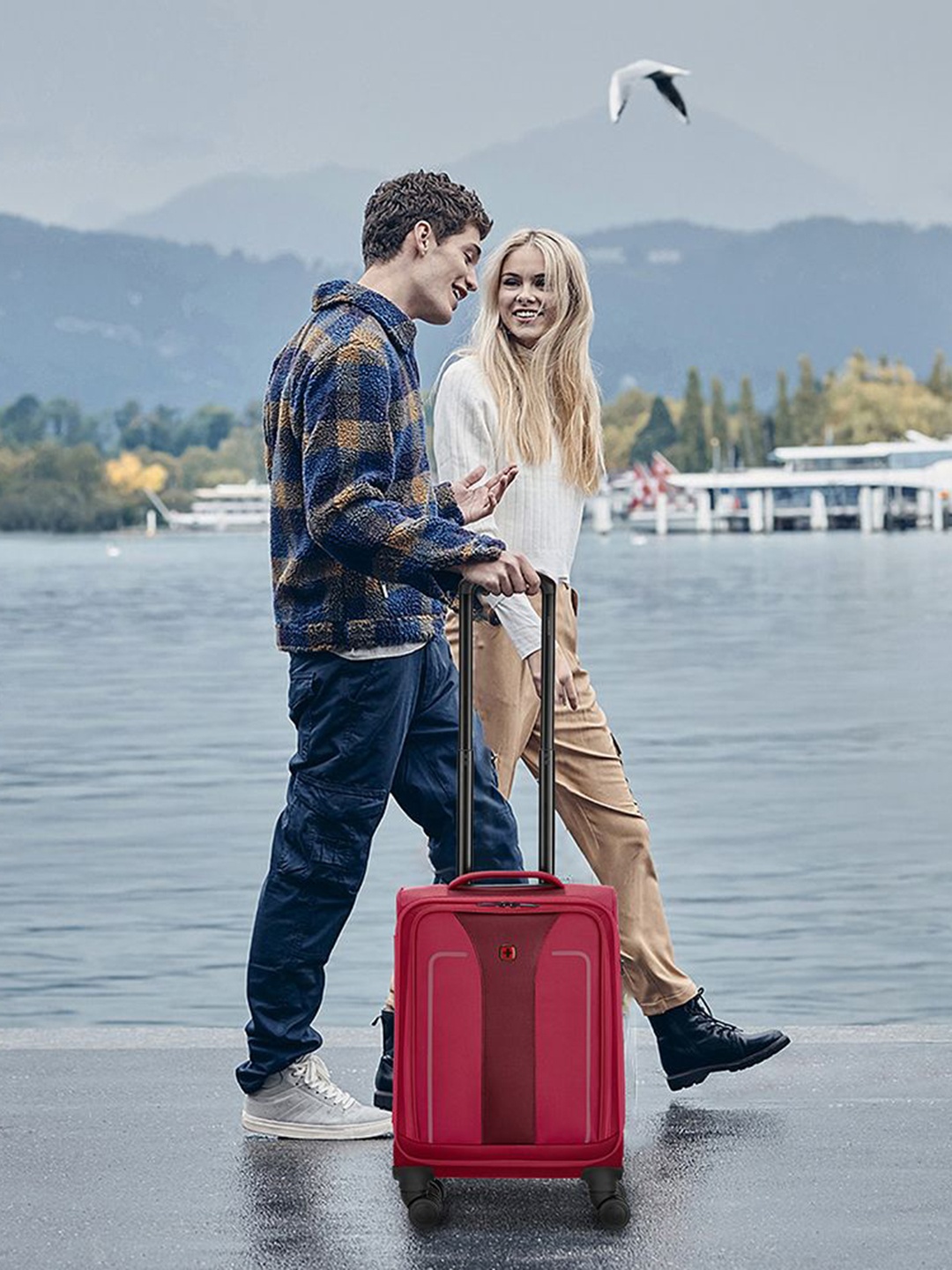 

Wenger Fantic Soft Sided Cabin Trolly Bag, Red