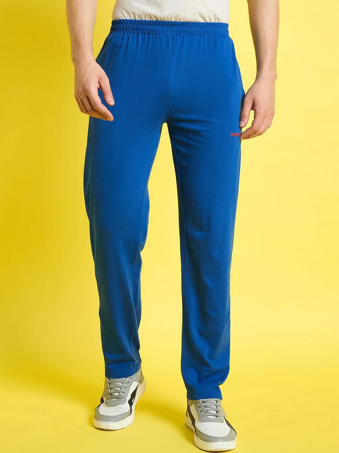 

bearbrother Men Mid Rise Track Pants, Blue