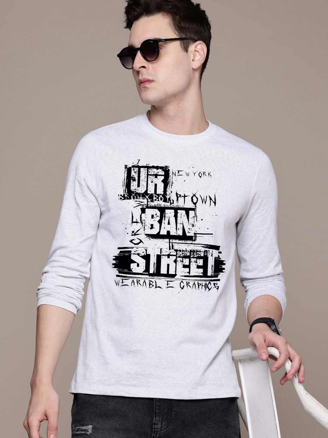 

Moda Rapido Men Printed T-shirt, White