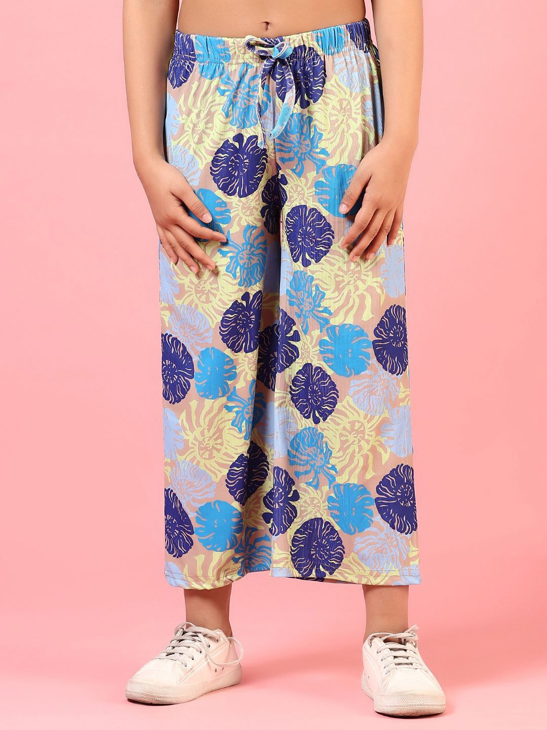 

V-Mart Girls Ethnic Motifs Printed Palazzos, Beige