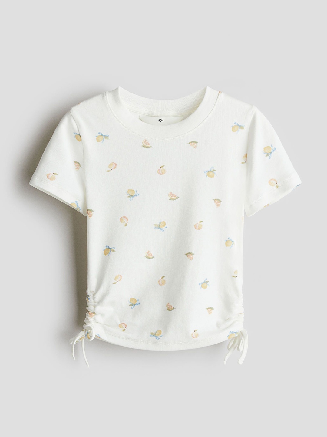 

H&M Drawstring-Detail Jersey Top, White