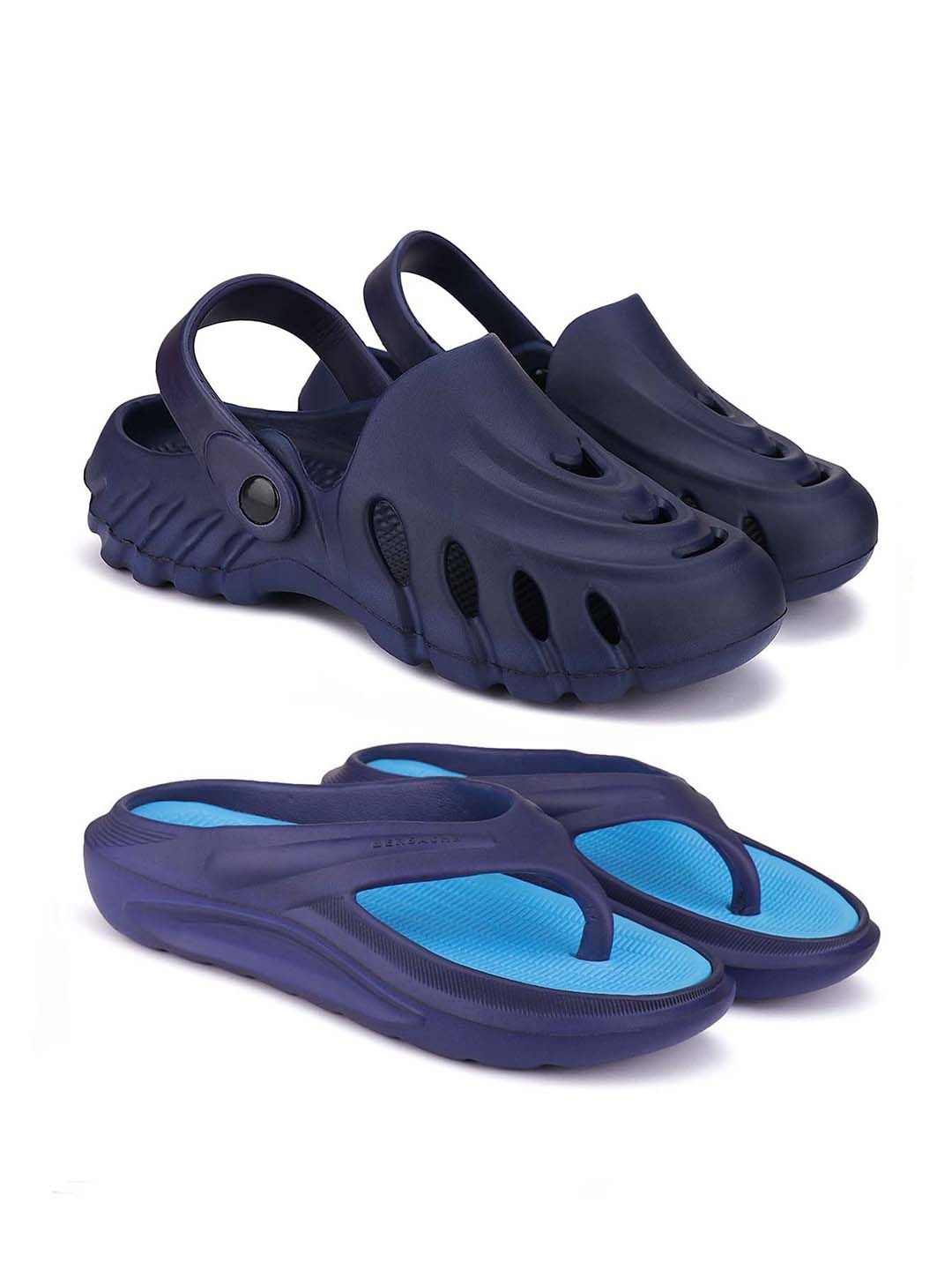 

BERSACHE Men Clogs, Navy blue