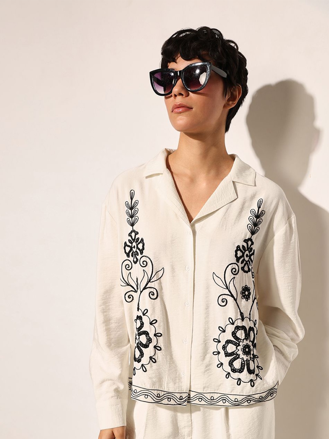 

ONLY Women Opaque Casual Shirt, White