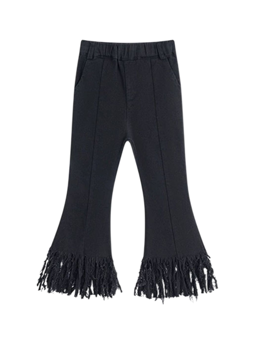 

LULU & SKY Girls High-Rise Trousers, Black