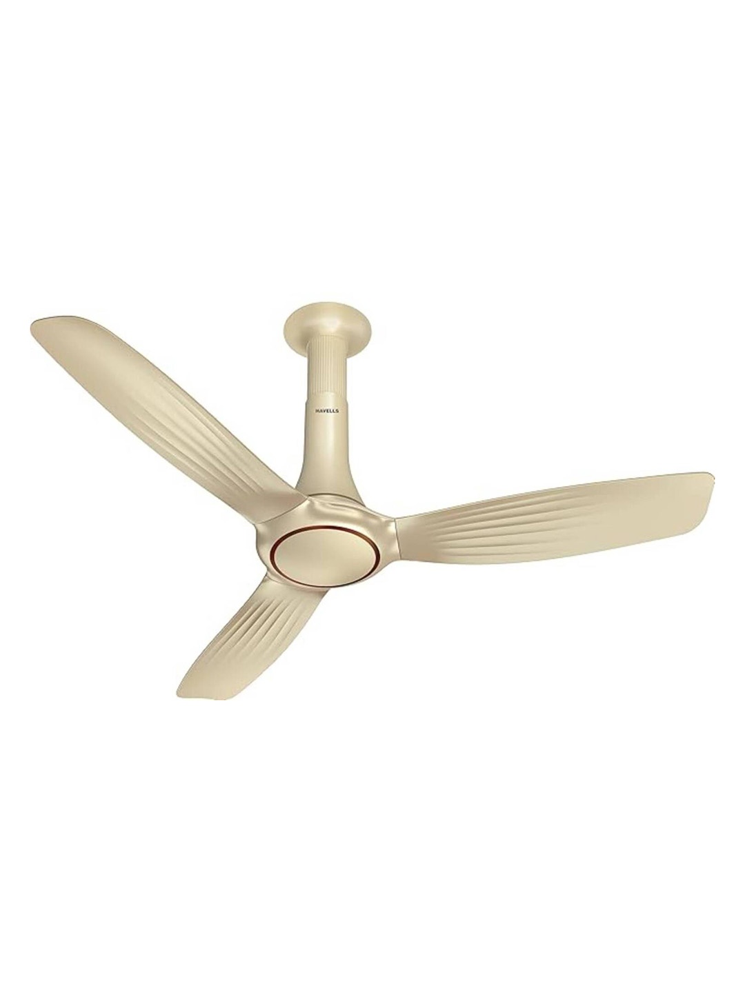 

Havells Beige 1200 mm INOX BLDC Remote Controlled 3 Blades Ceiling Fan, Gold