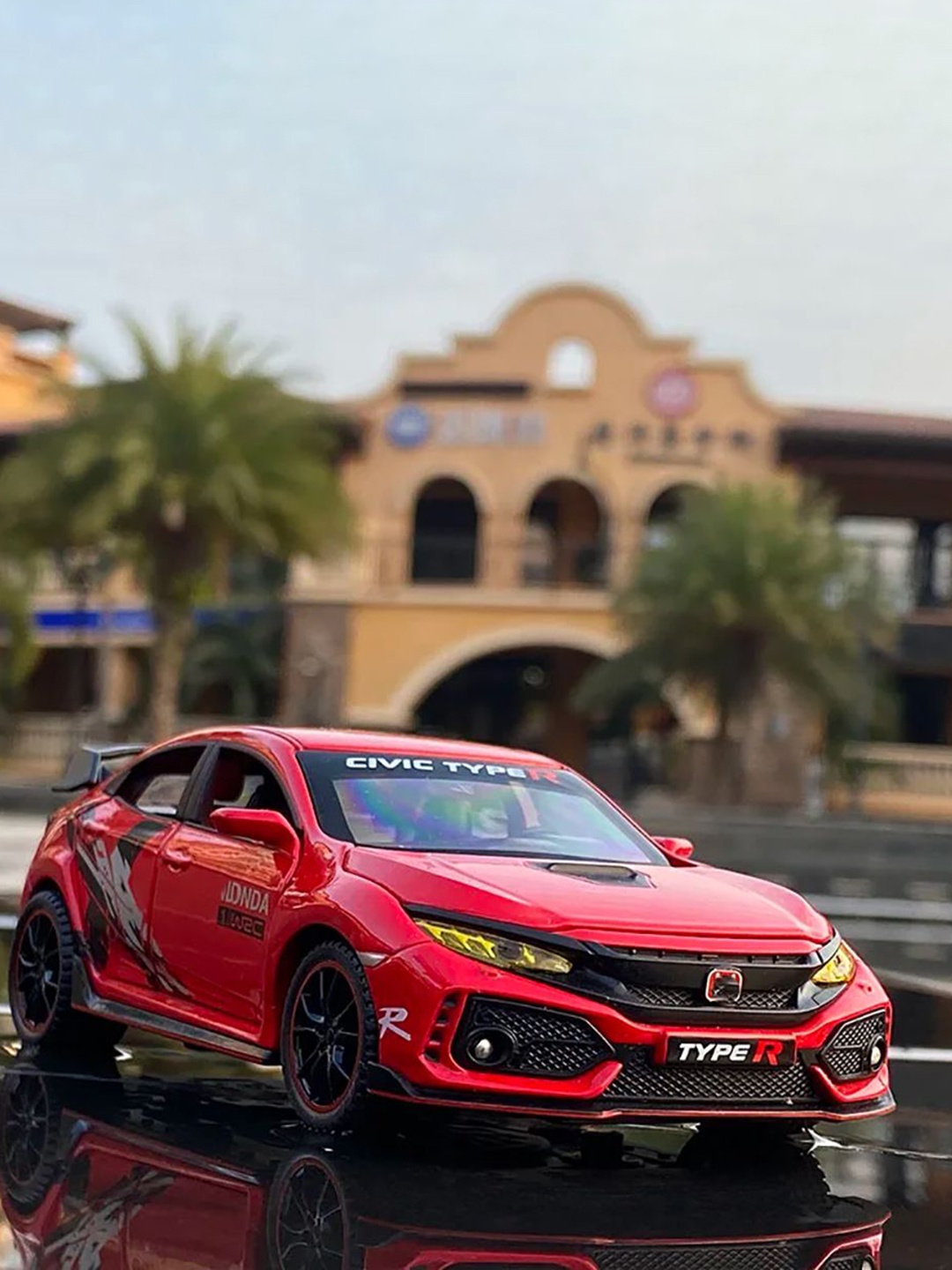 

DEZICON 1:32 Civic Type R Toy Car, Red