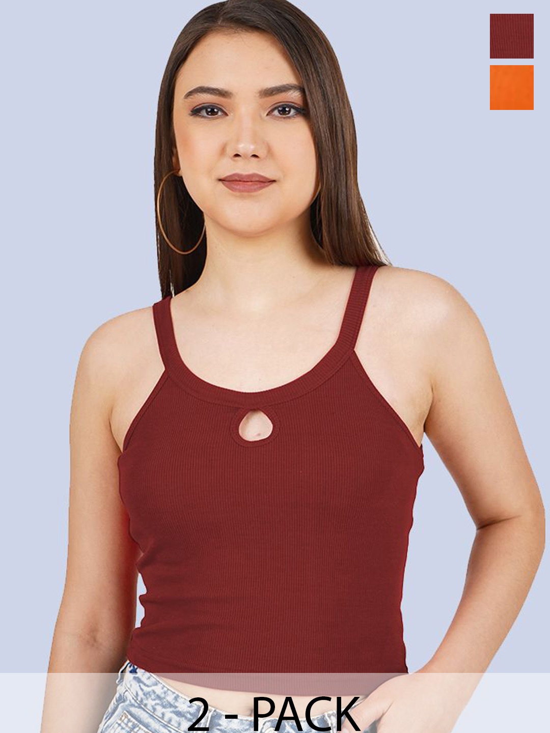 

Mast & Harbour Cotton Crop Top, Multi
