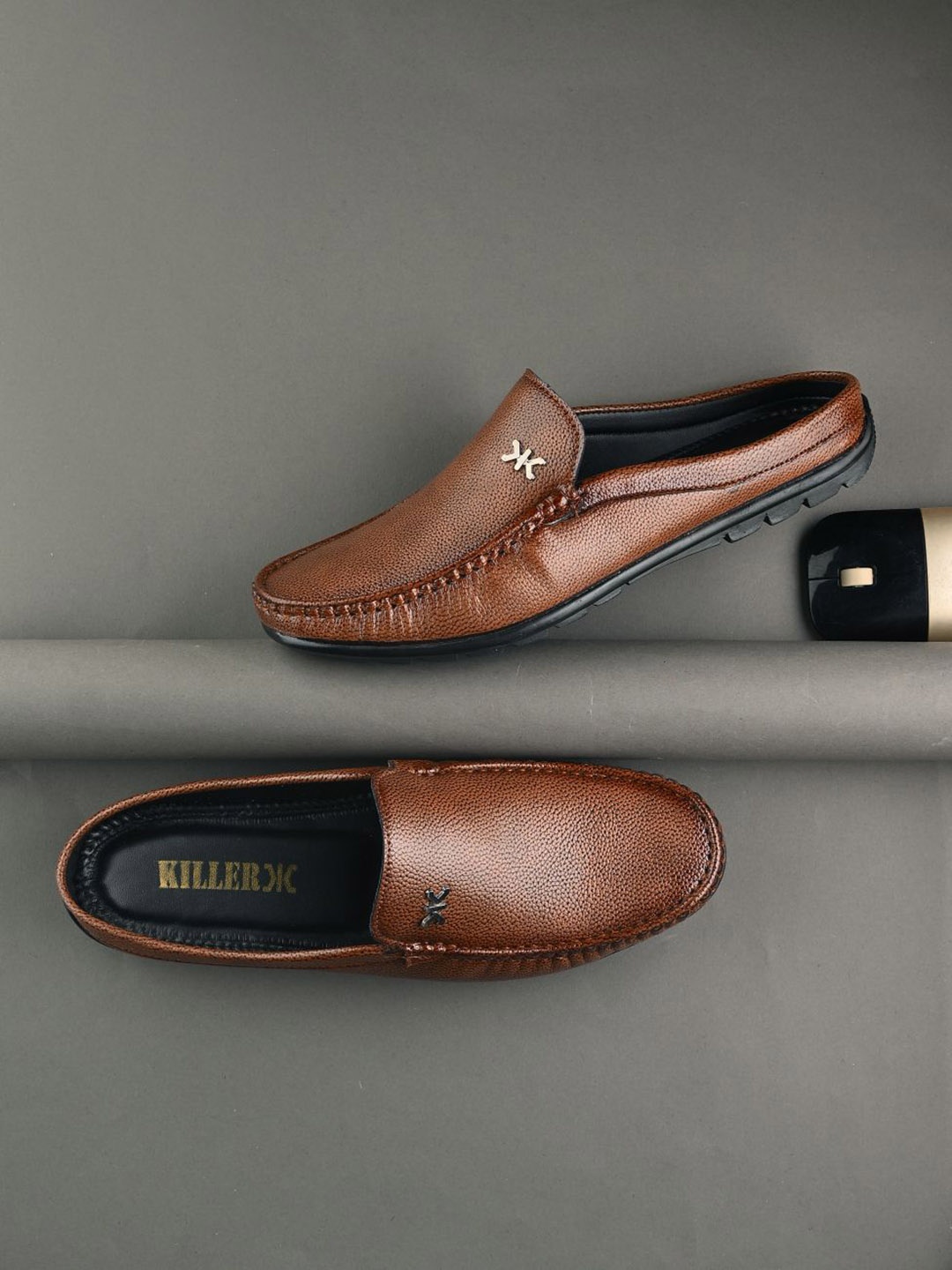 

Killer Men Textured Loafers, Tan