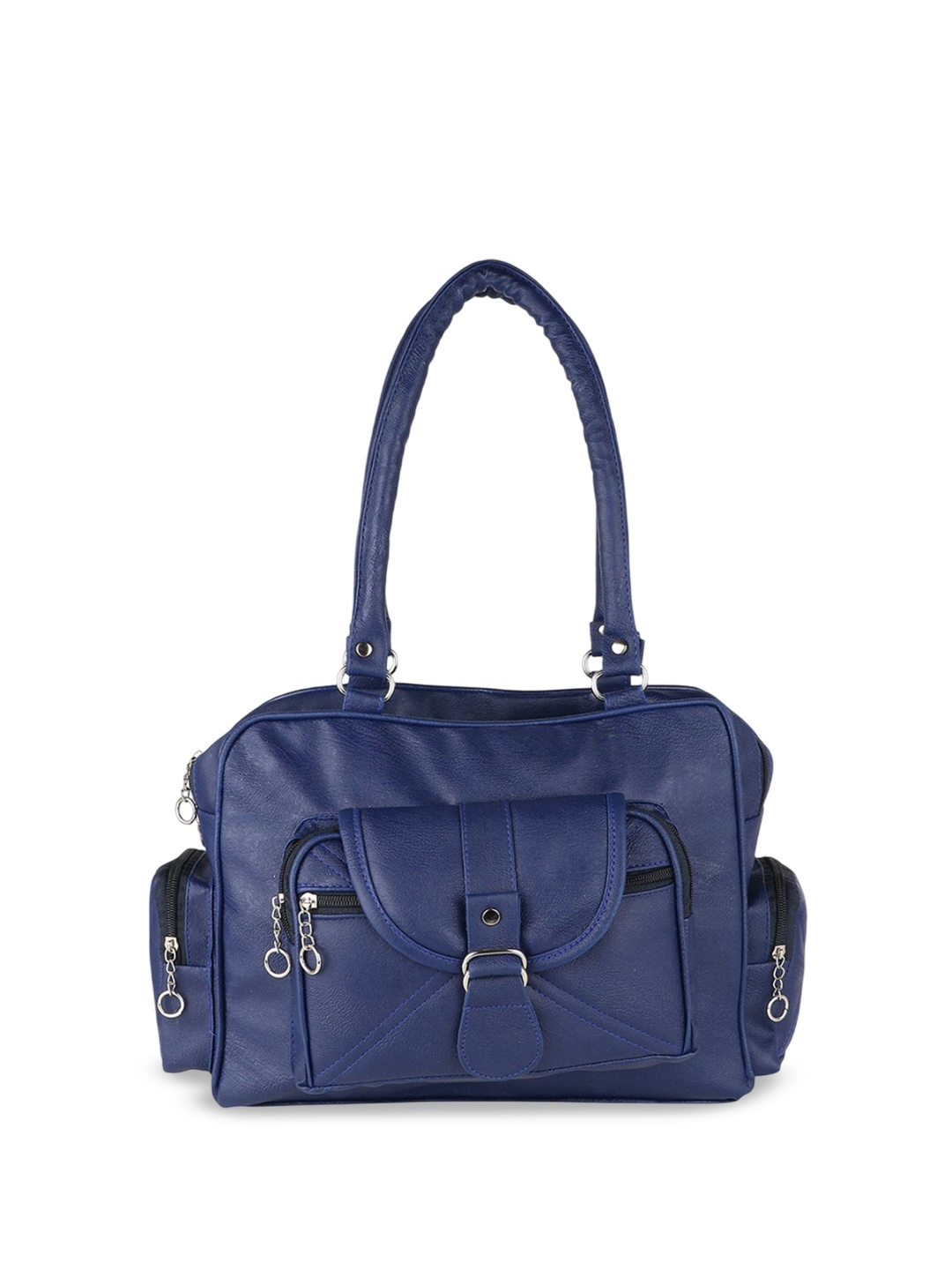 

SDN STAR PU Shopper Handheld Bag, Blue
