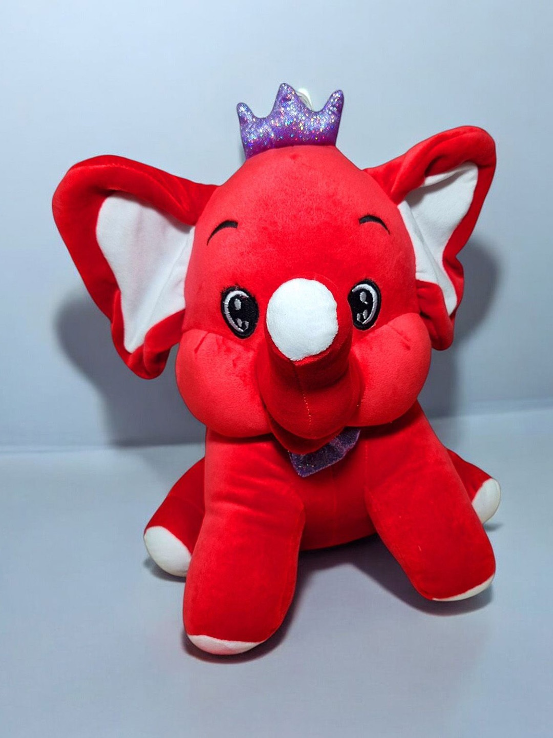 

TBQ-The Baby Qoull Polyfill Filled Non-Allergic Elephant Soft Toys and Dolls, Red