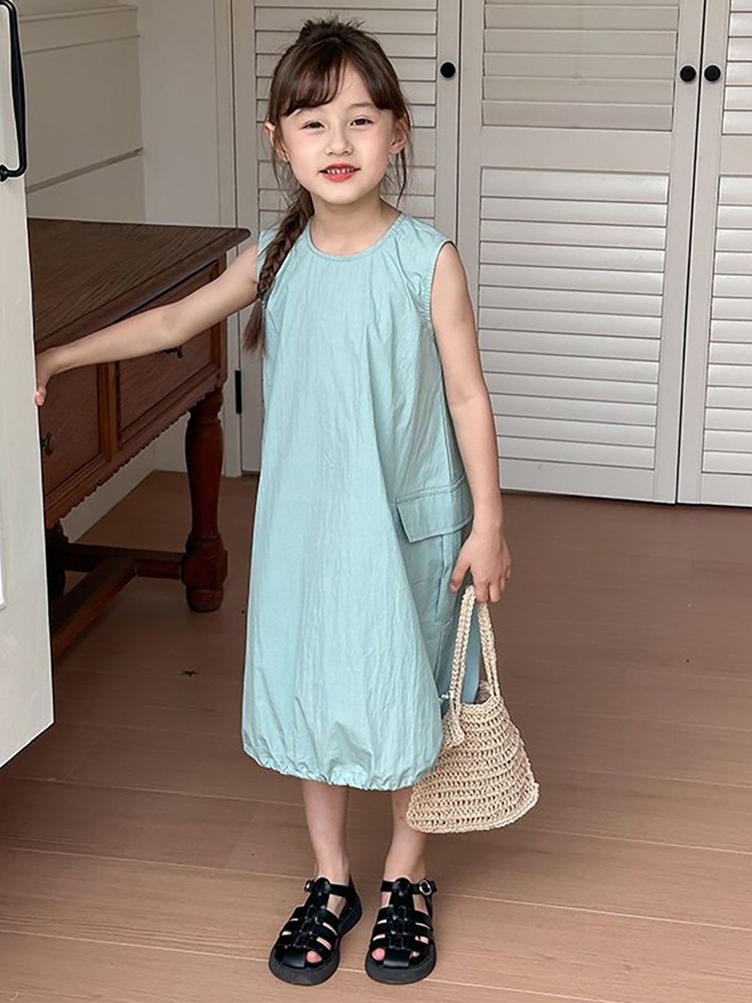 

LULU & SKY Striped A-Line Midi Dress, Green