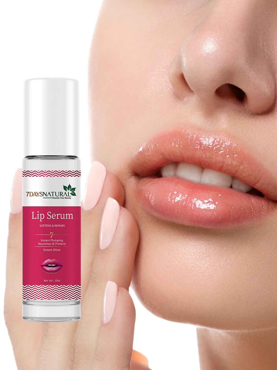 

7 DAYS Lip Serum Roll On For Soft & Supple Lips - 10 ml, Red