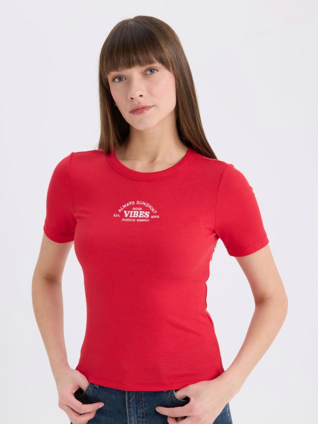 

DeFacto Women Typography T-shirt, Na