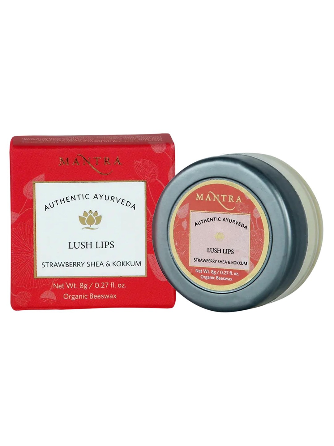 

Mantra Herbal Lush Lips balm With Strawberry, Shea & Kokkum For Glossy Lips - 8gm, Pink