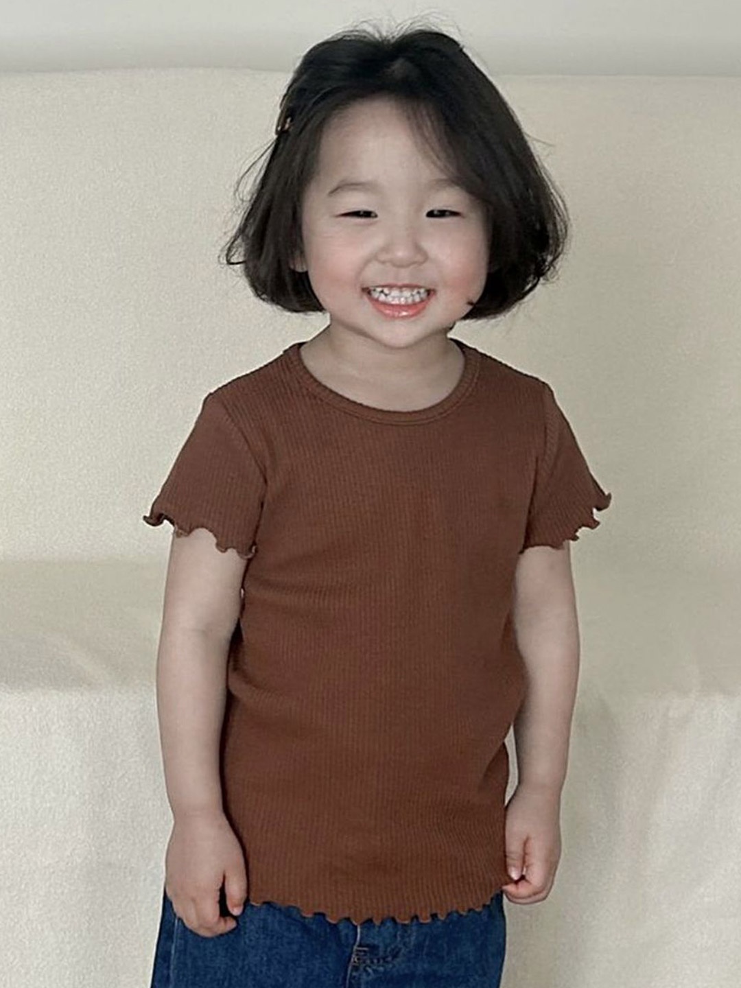 

LULU & SKY Cotton Top, Brown