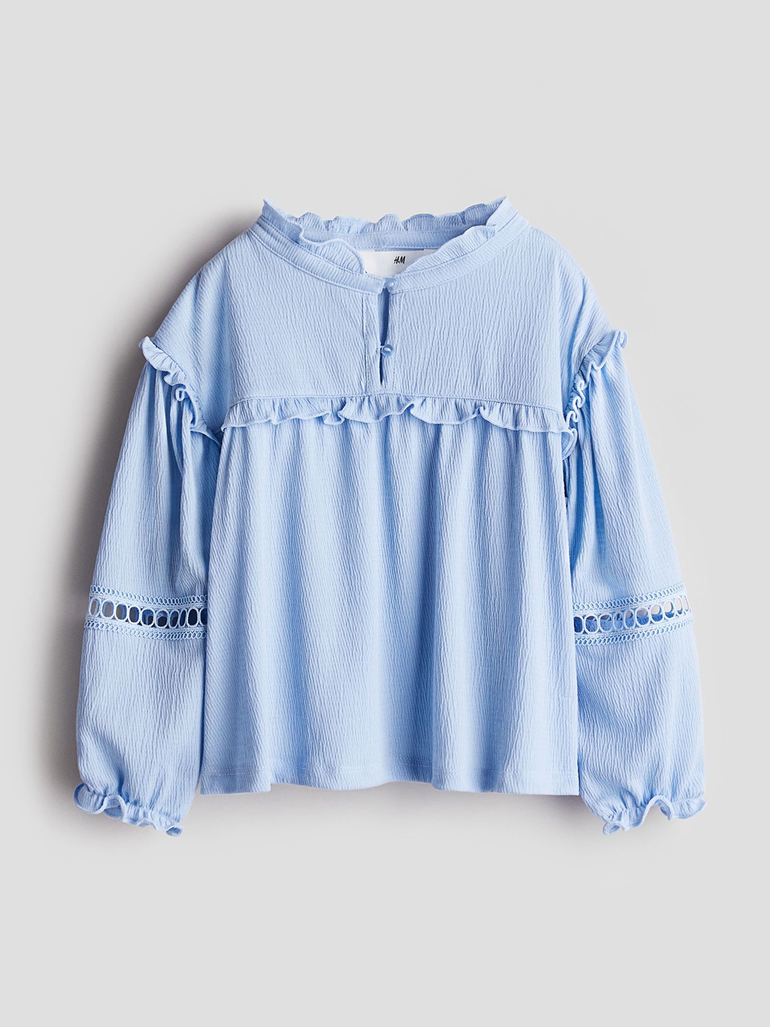 

H&M Crinkled Blouse, Blue