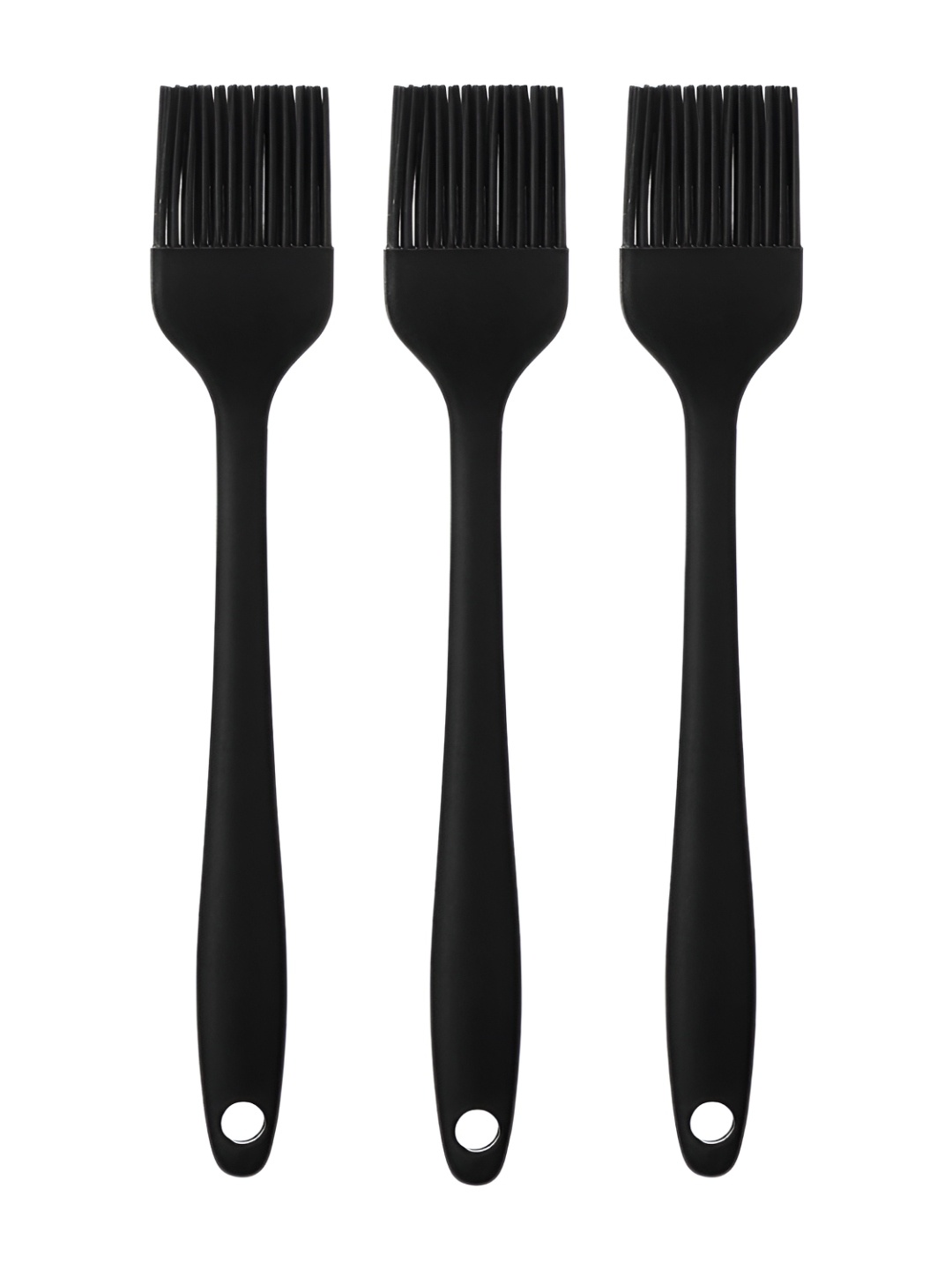 

We3 Set Of 3 Black Silicon Pastry Brush