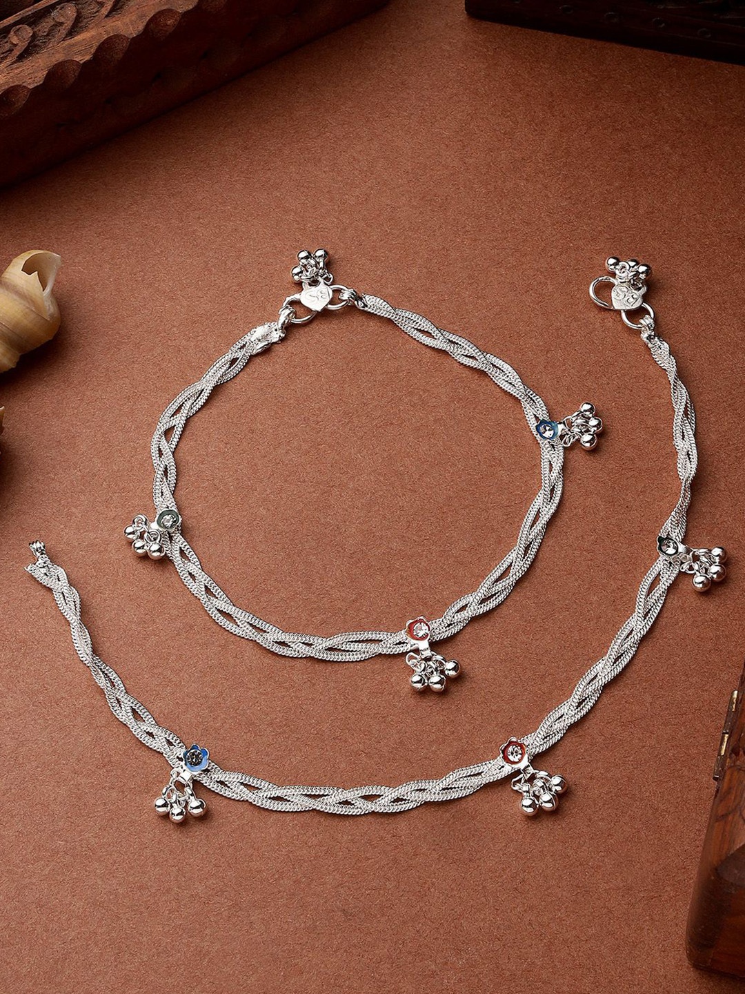 

ANIKAS CREATION Silver-Plated Anklet