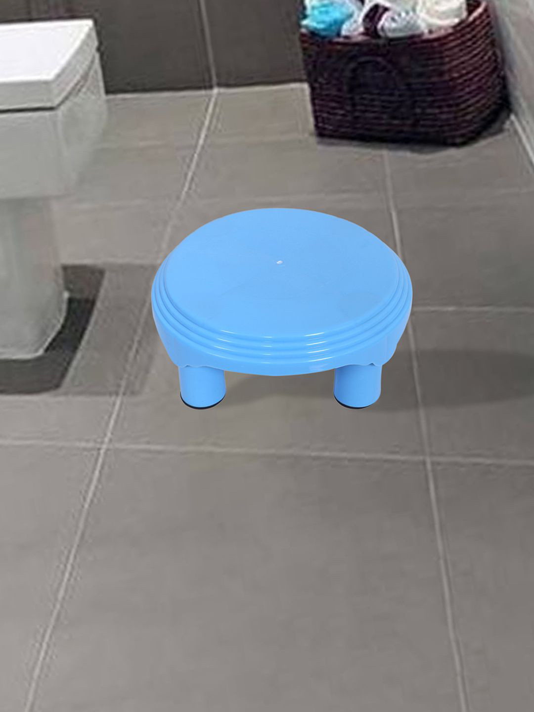 

Kuber Industries Blue Solid Plastic Bath Accessories Set