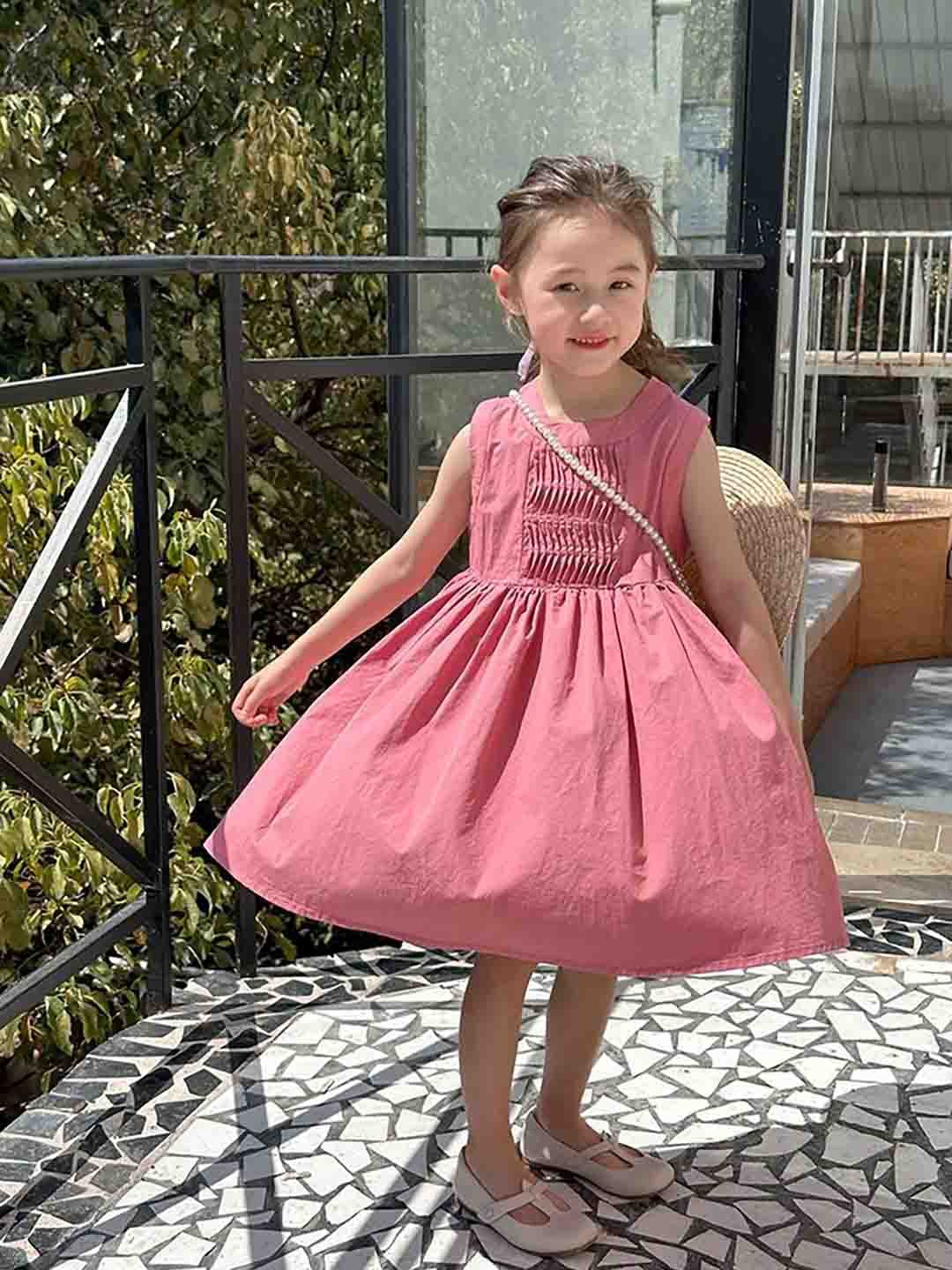 

LULU & SKY Print Empire Dress, Pink