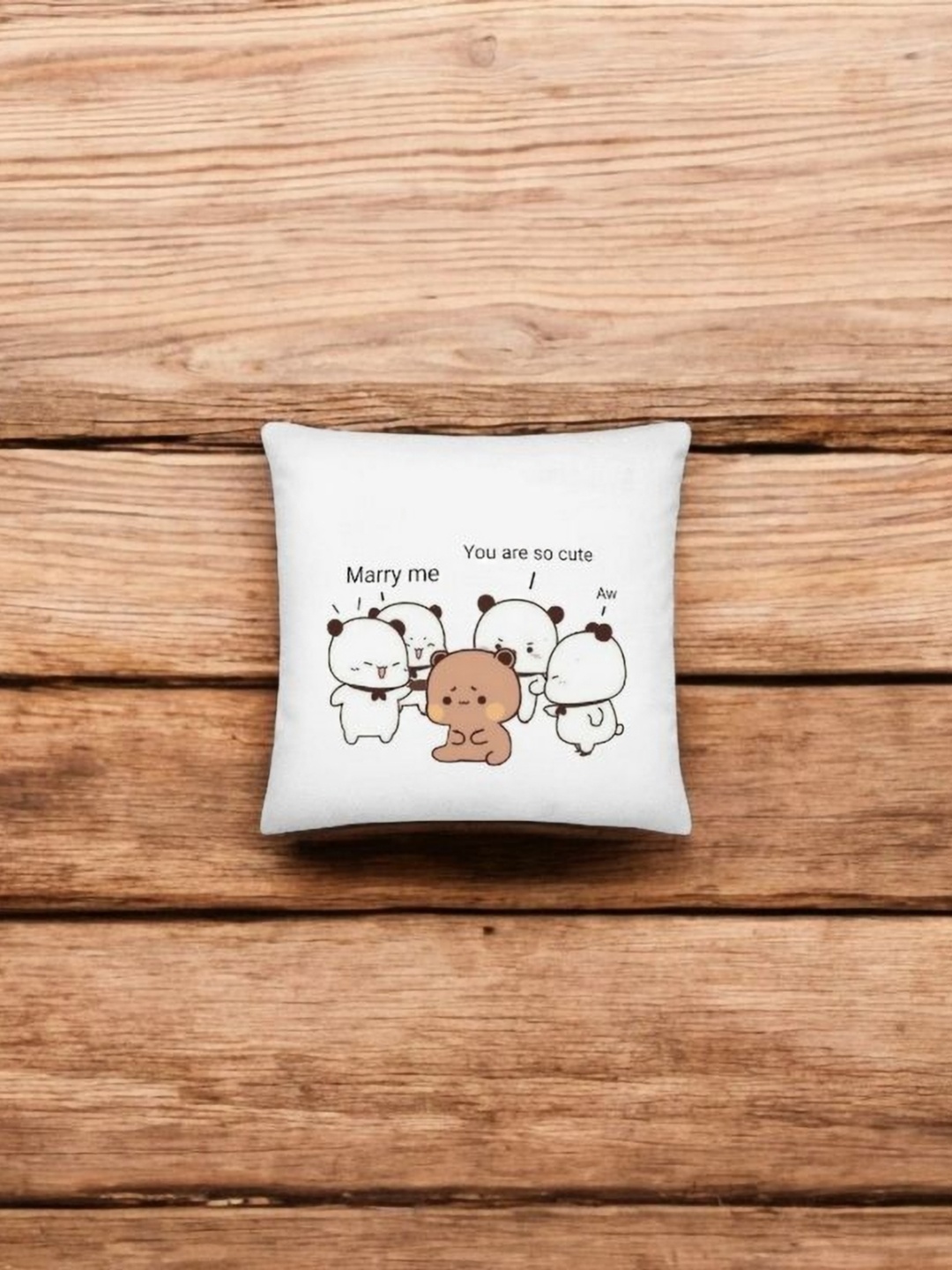 

Anikmart White & Black Printed Square Shaped Pre-Filled Cushion