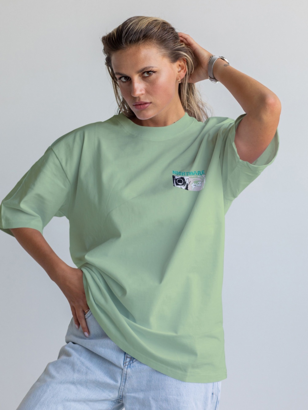 

Moda Rapido Women Applique T-shirt, Sea green