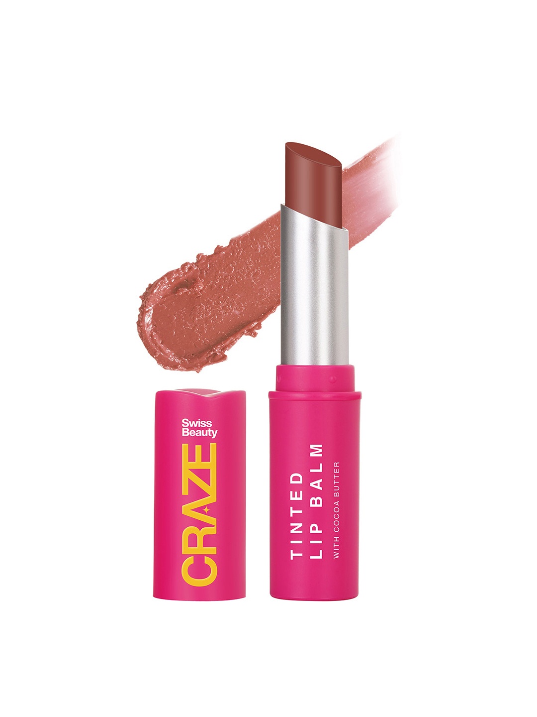 

SWISS BEAUTY Craze Tinted Sheer Weightless Lip Balm With Cocoa Butter - Marshmallow, Brown