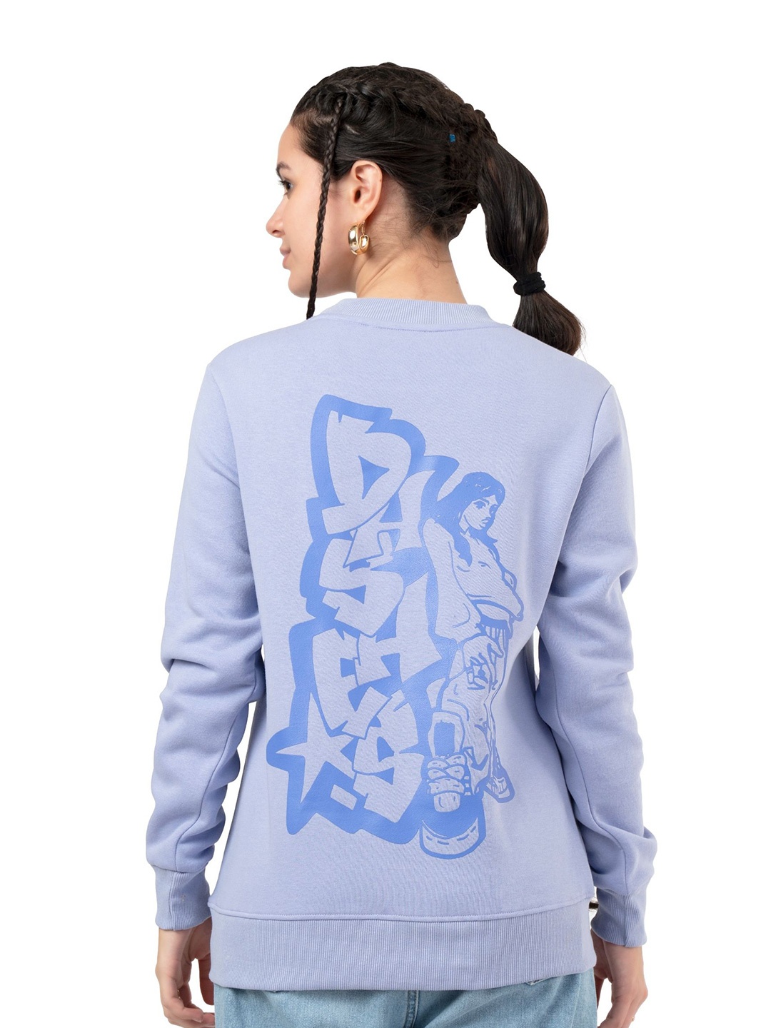 

RHINO CULT Women Printed Sweatshirt, Lavender