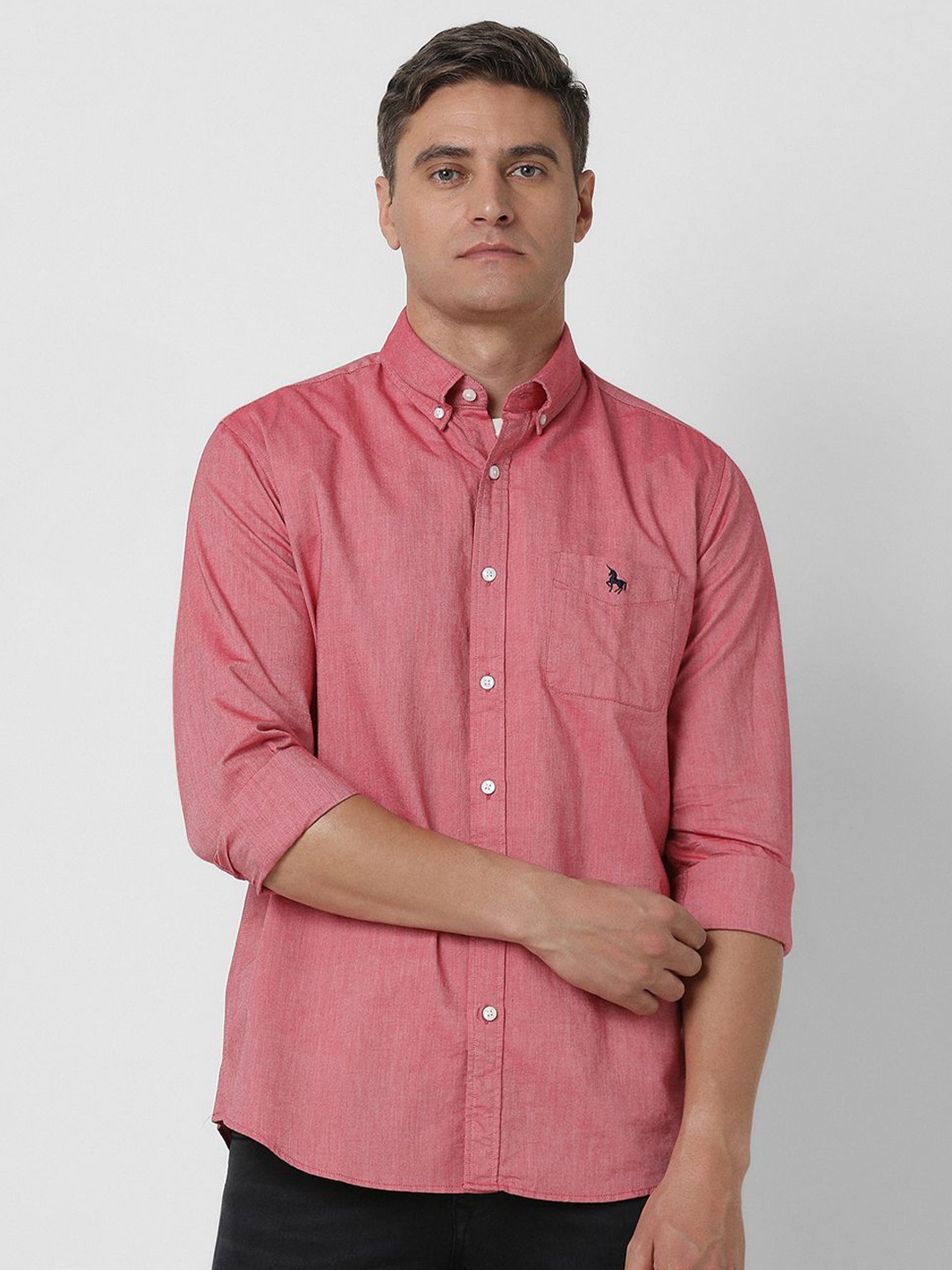 

Van Heusen Sport Men Slim Fit Opaque Casual Shirt, Red