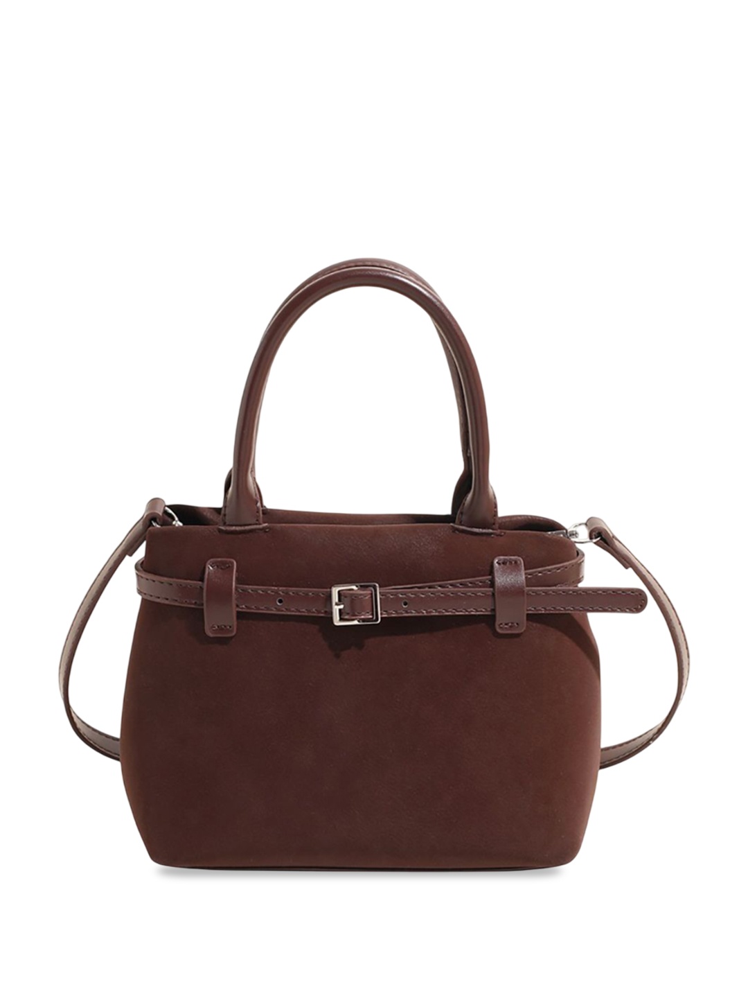 

StyleCast x Revolte PU Structured Shoulder Bag, Coffee brown
