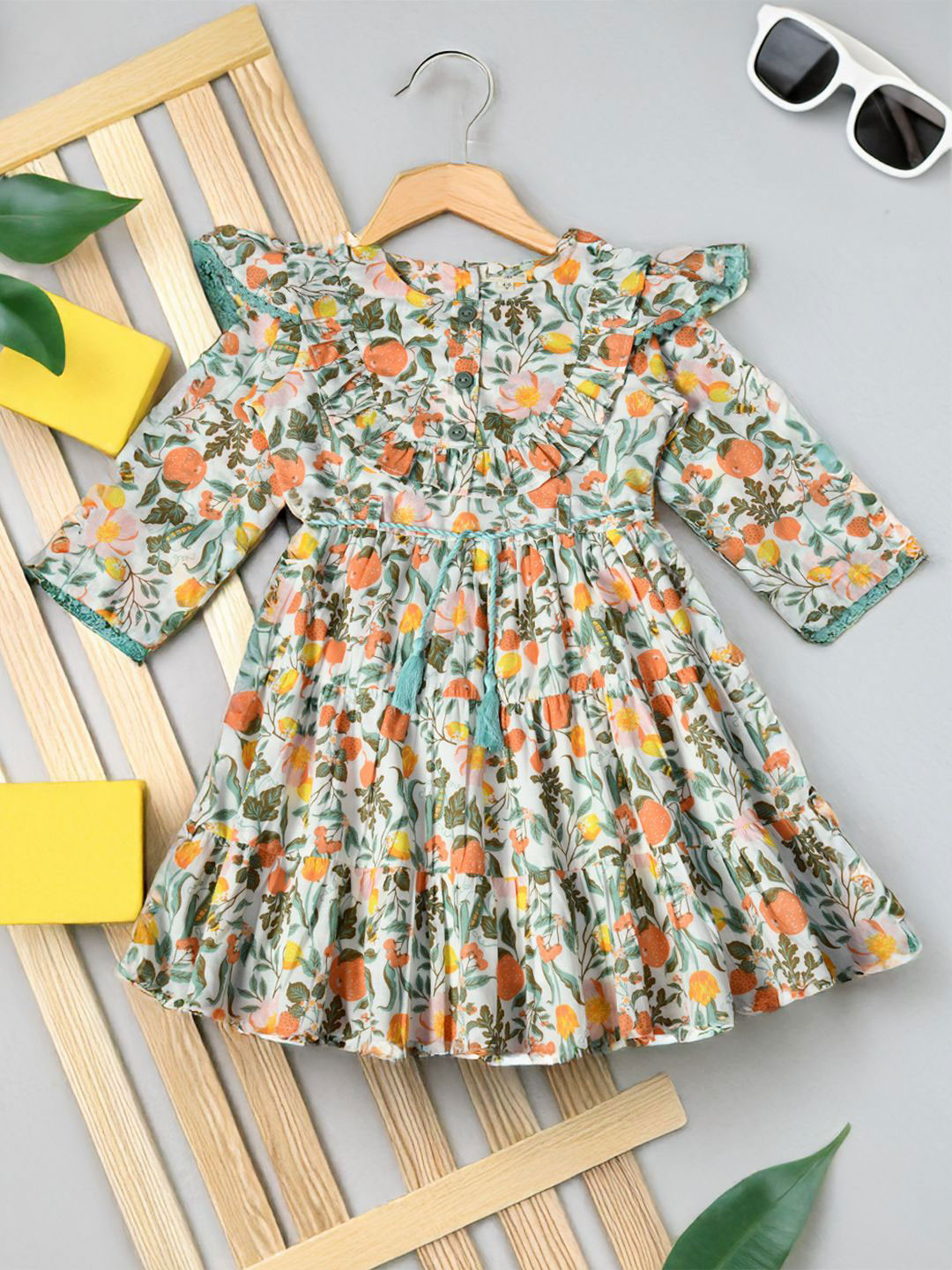 

Bella Moda Floral Print Cold-Shoulder Fit & Flare Dress, Multi