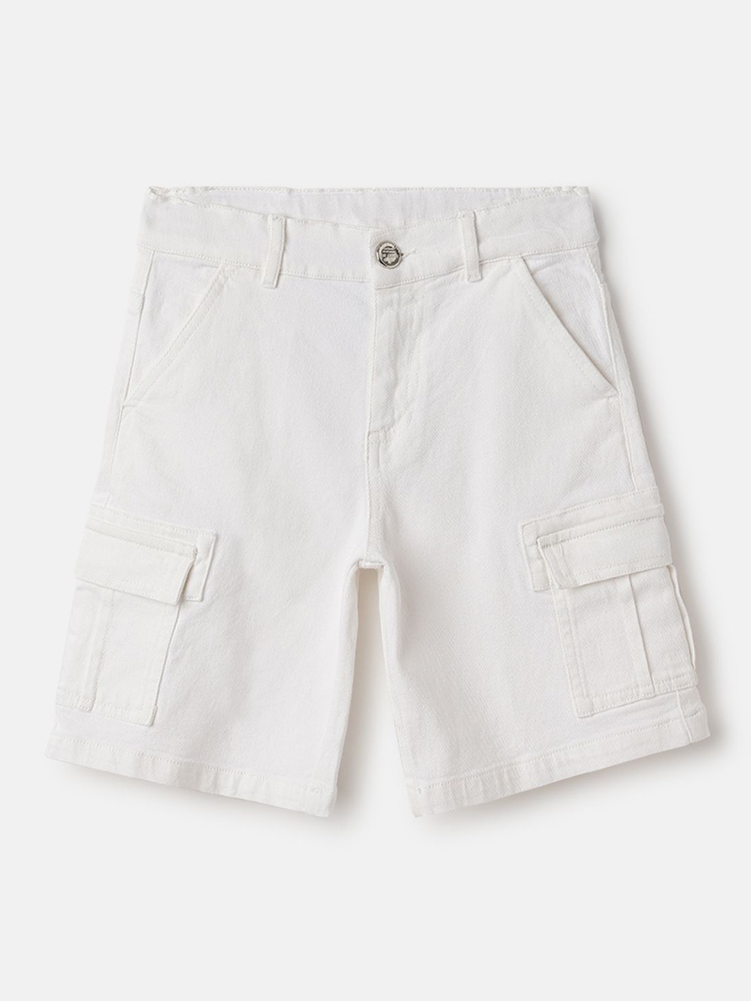 

Blue Giraffe Boys Cargo Shorts, White