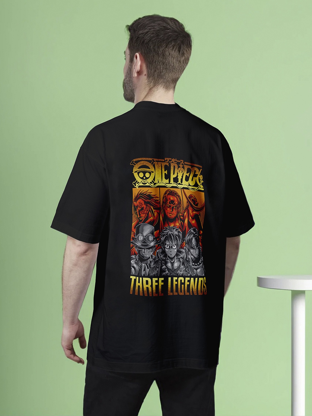 

Moda Rapido Men Printed Applique T-shirt, Black