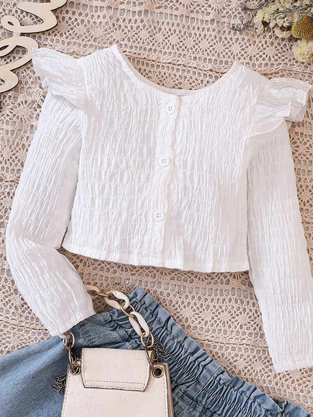 

LULU & SKY Striped Top, White