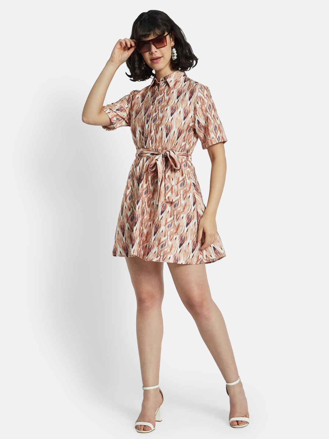 

METTLE Floral Fit & Flare Dress, Coral