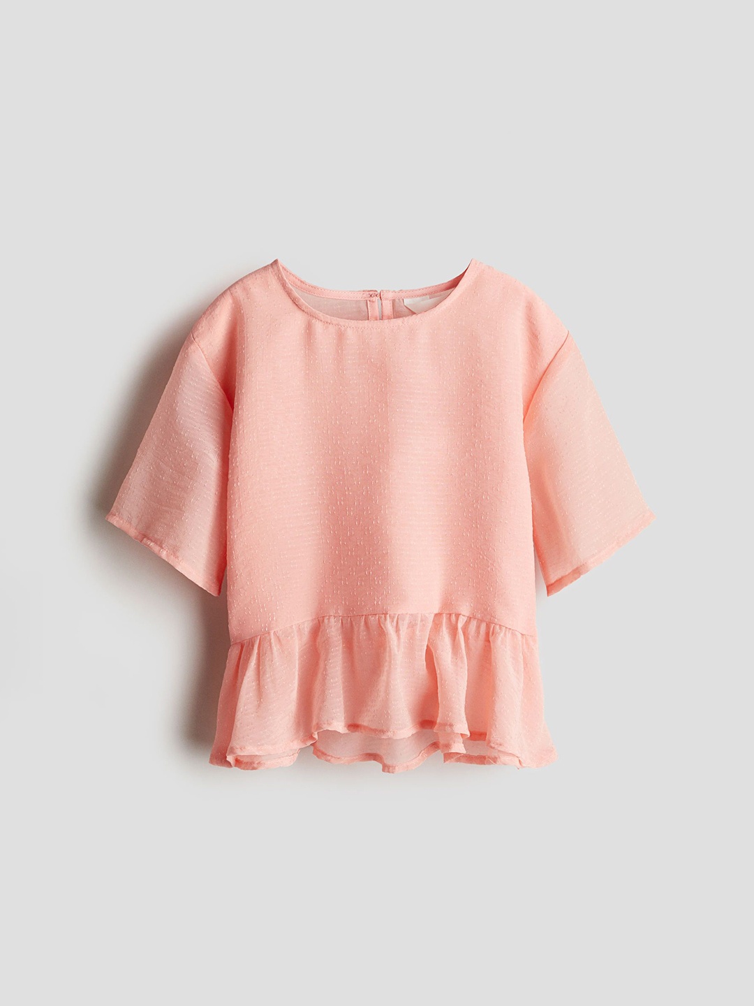 

H&M Chiffon Peplum Top, Pink