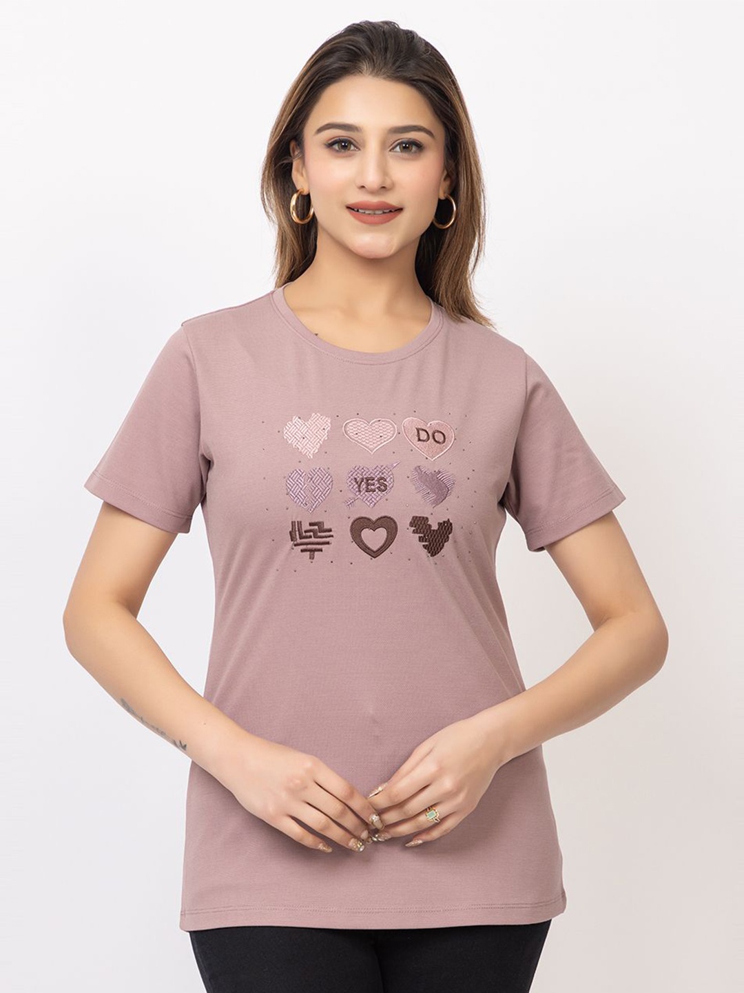 

GFO Print Cotton Top, Purple