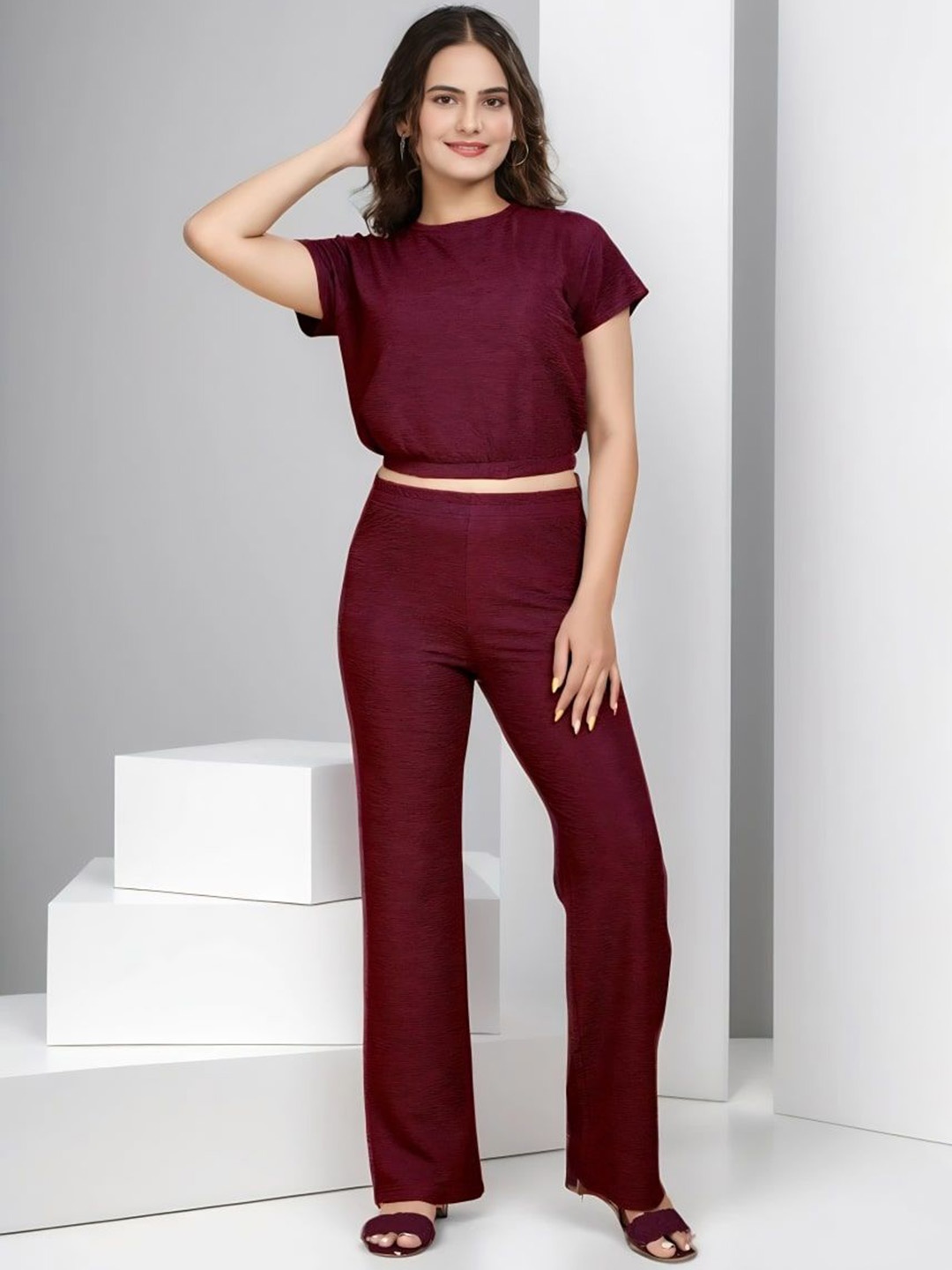 

Womens Trendy Stylish Comfortable Cord-Set, Maroon