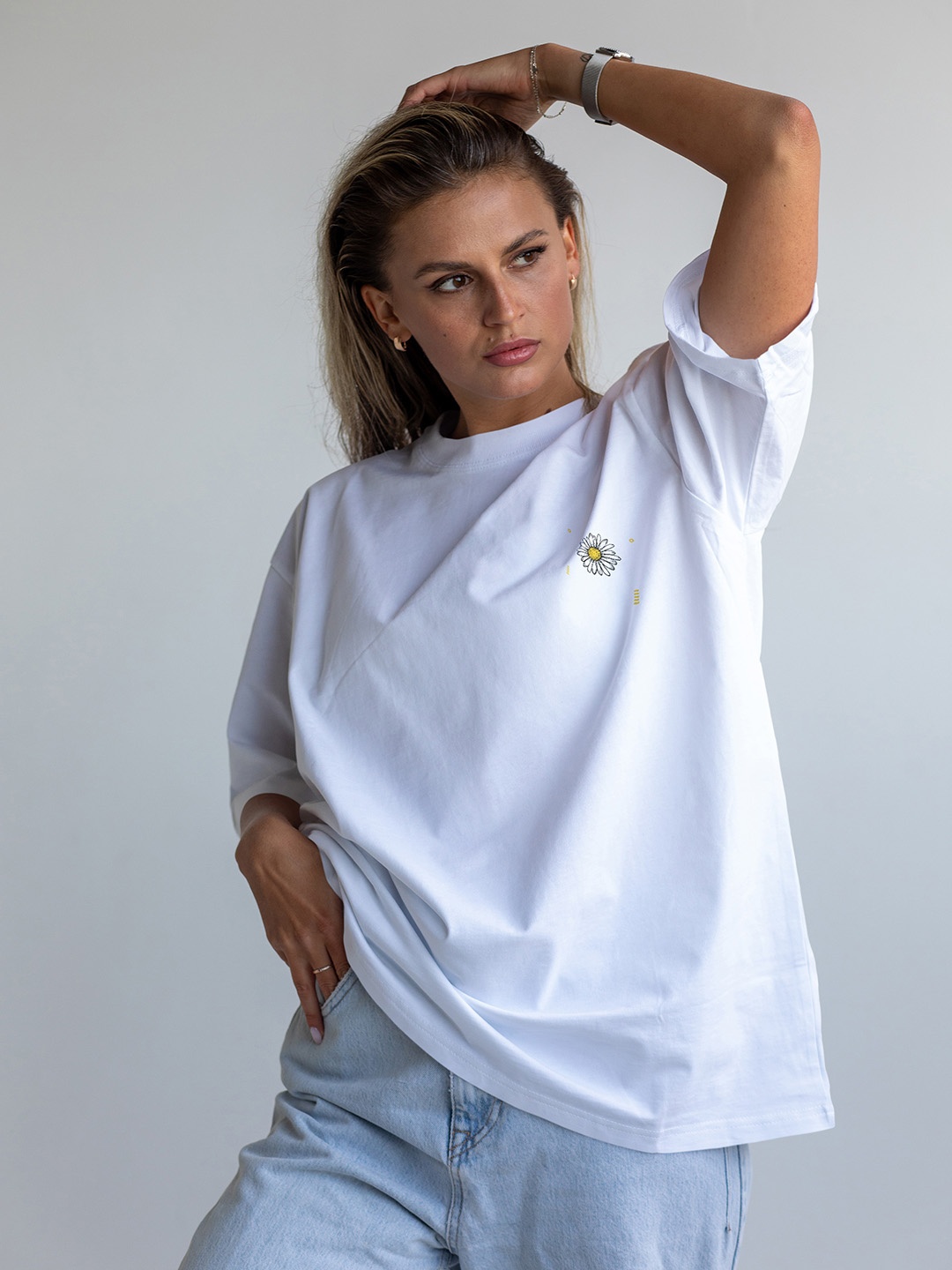 

Moda Rapido Women Applique T-shirt, White