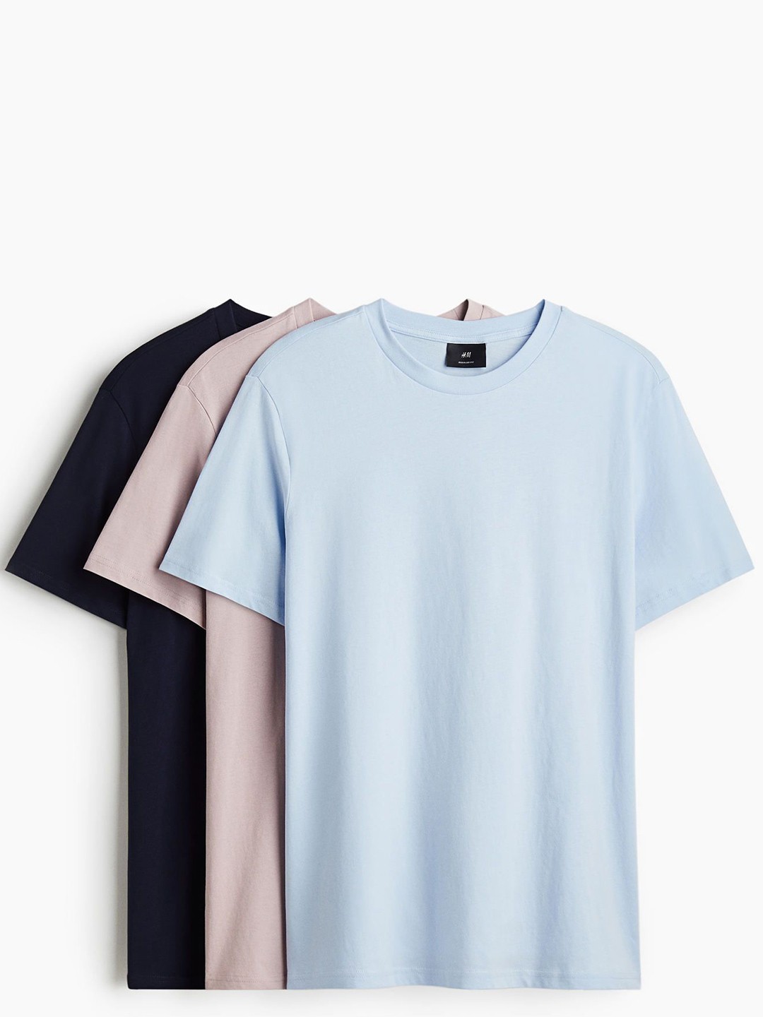 

H&M 3-Pack Regular Fit T-shirts, Blue