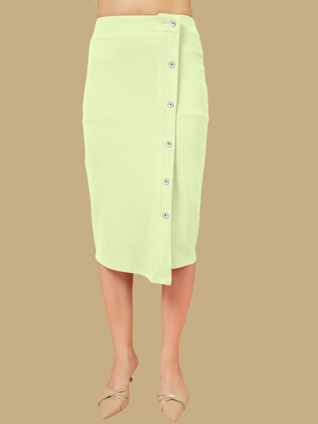 

Chemistry Pencil Midi Skirt, Green