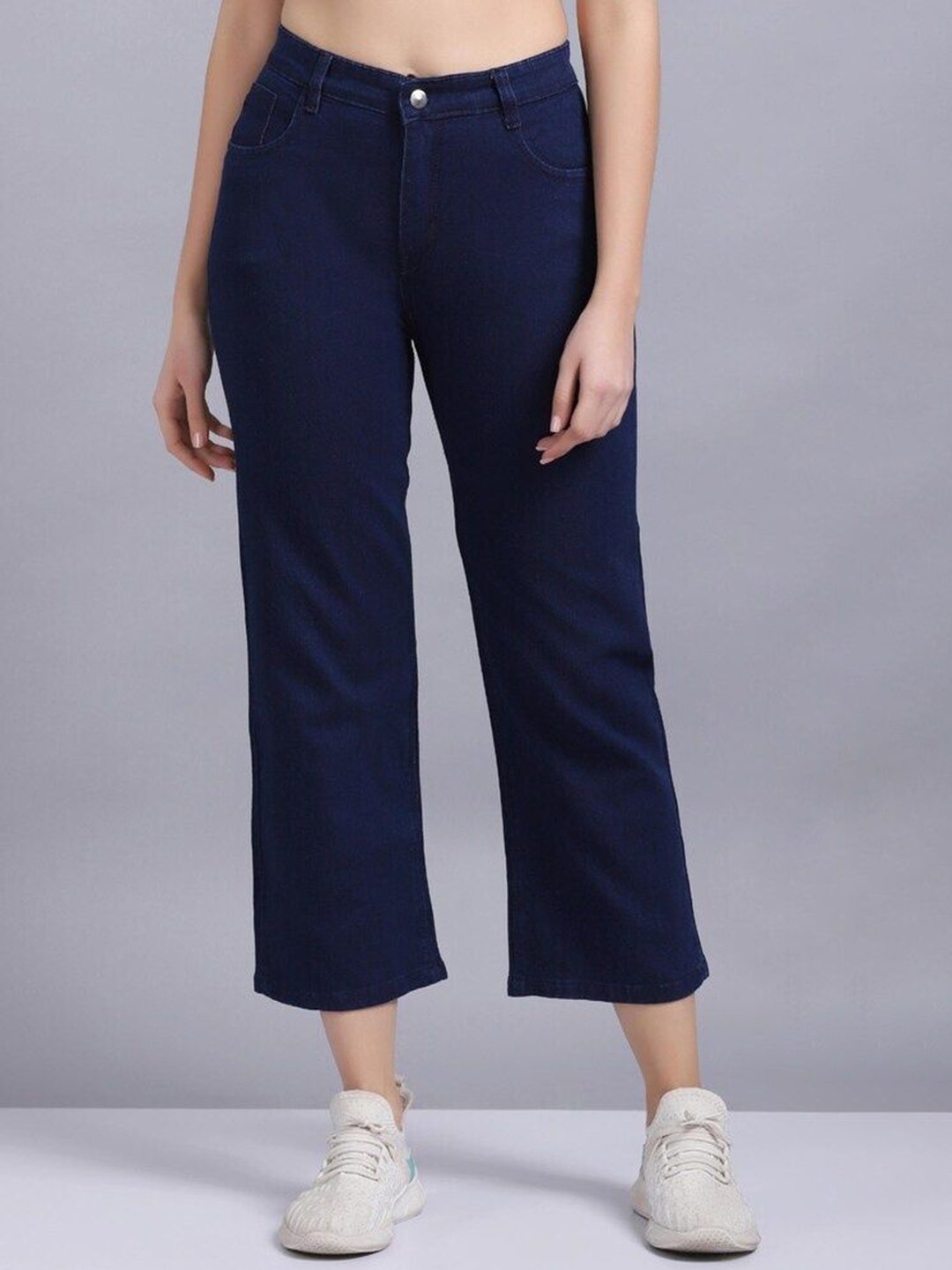 

Aadvi Fashion Women Jean Straight Fit High-Rise Stretchable Jeans, Navy blue