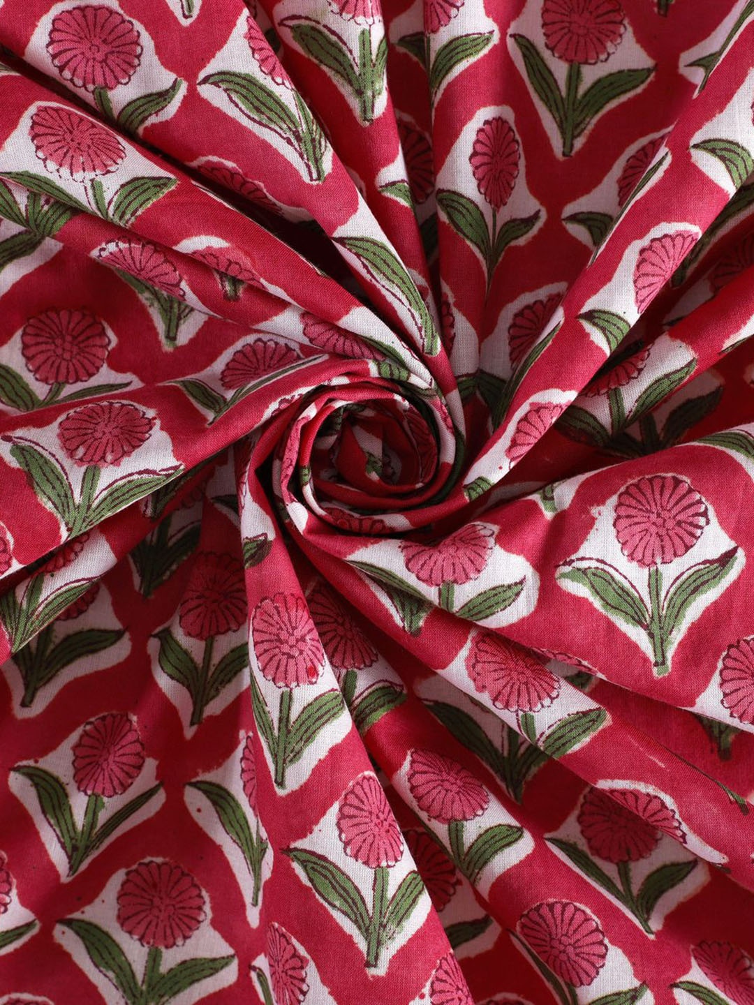 

HANDICRAFT PALACE Printed Pure Cotton Unstitched Dress Material, Pink