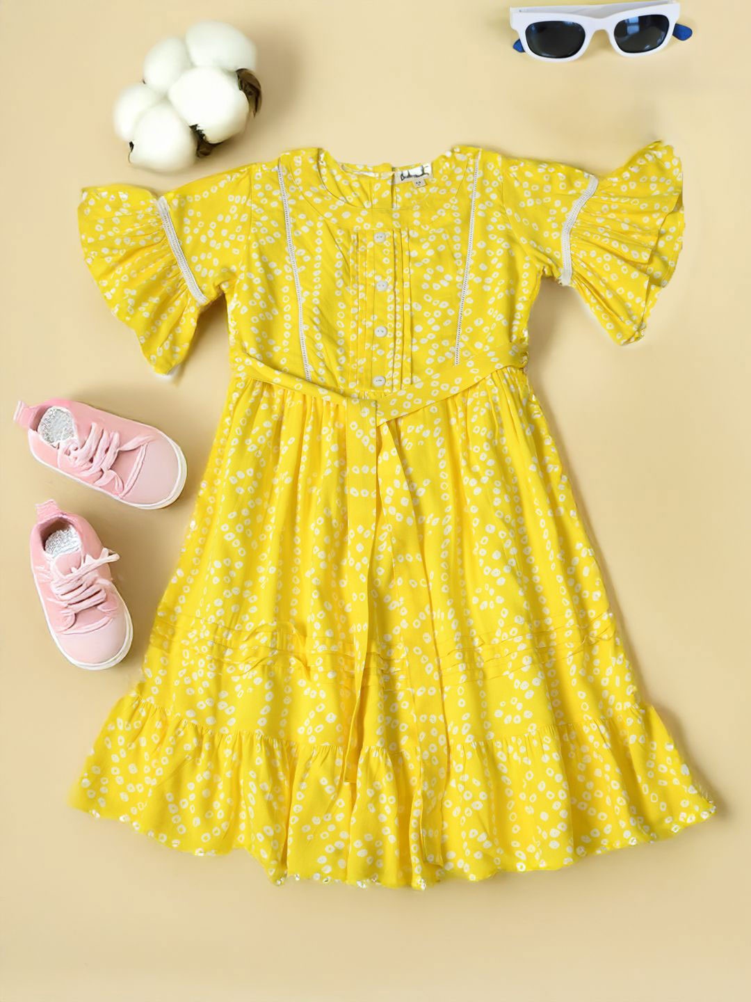 

Bella Moda Fit & Flare Dress, Yellow