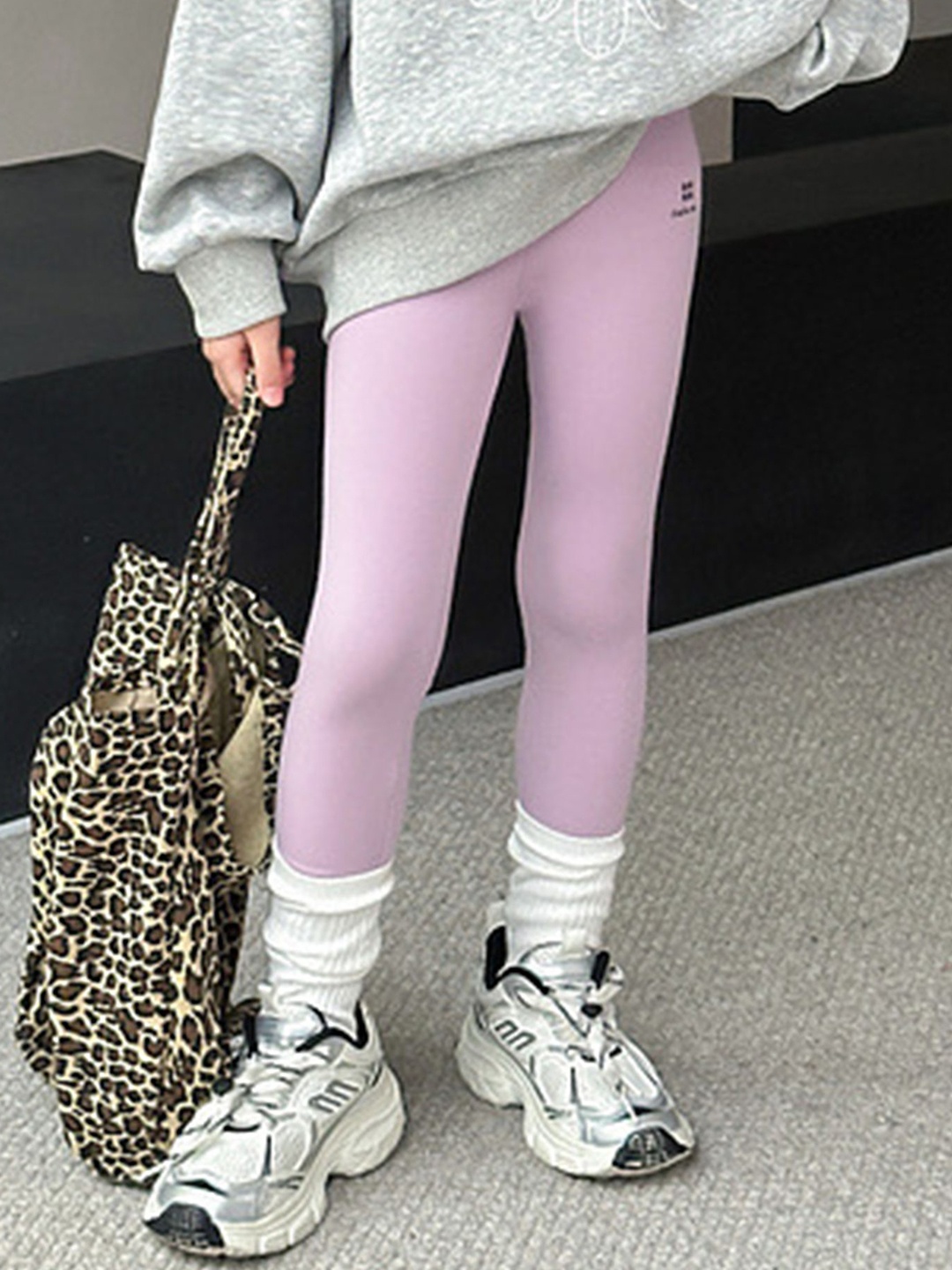 

LULU & SKY Girls Mid-Rise Ankle-Length Leggings, Pink