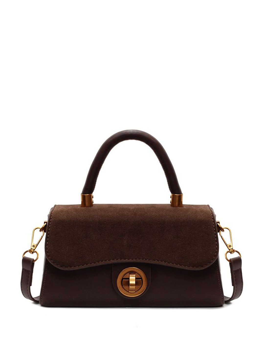 

StyleCast x Revolte PU Structured Sling Bag, Coffee brown