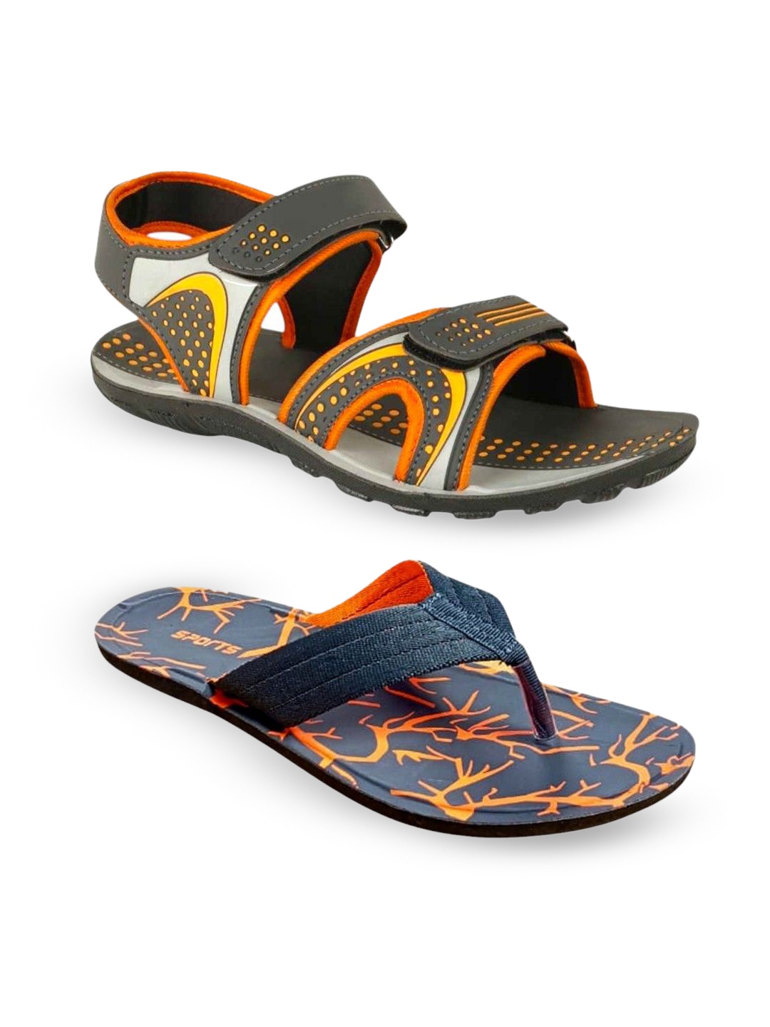 

ORVAX Men Comfort Sandals, Orange