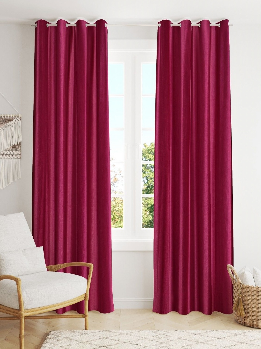 

Galaxy Home Decor Purple Set of 2 Window Curtain