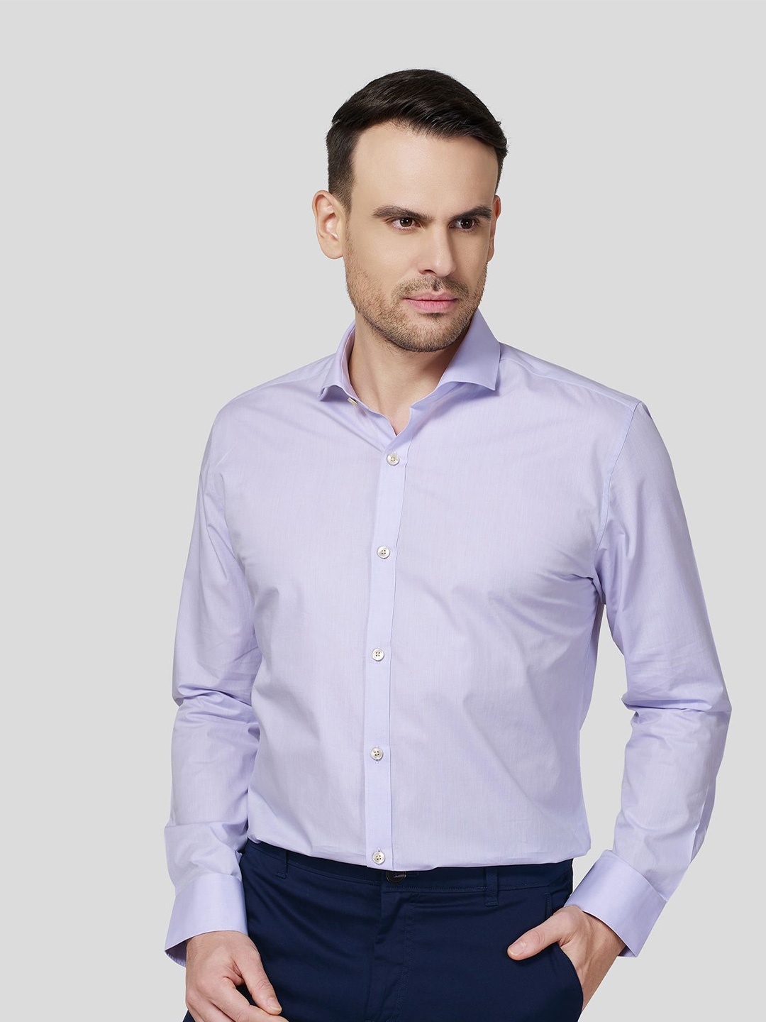 

Zest Melange Men Premium Slim Fit Opaque Formal Shirt, White