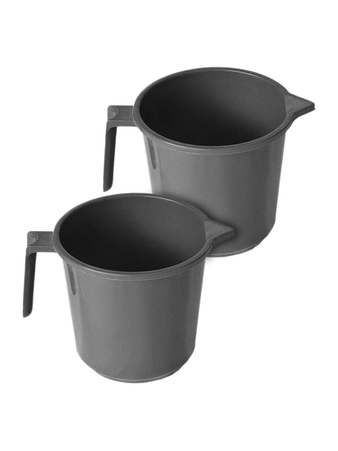 

Kuber Industries Grey 2 piece Solid Plastic Bath Accessories Set